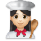 Woman Cook- Light Skin Tone emoji on LG